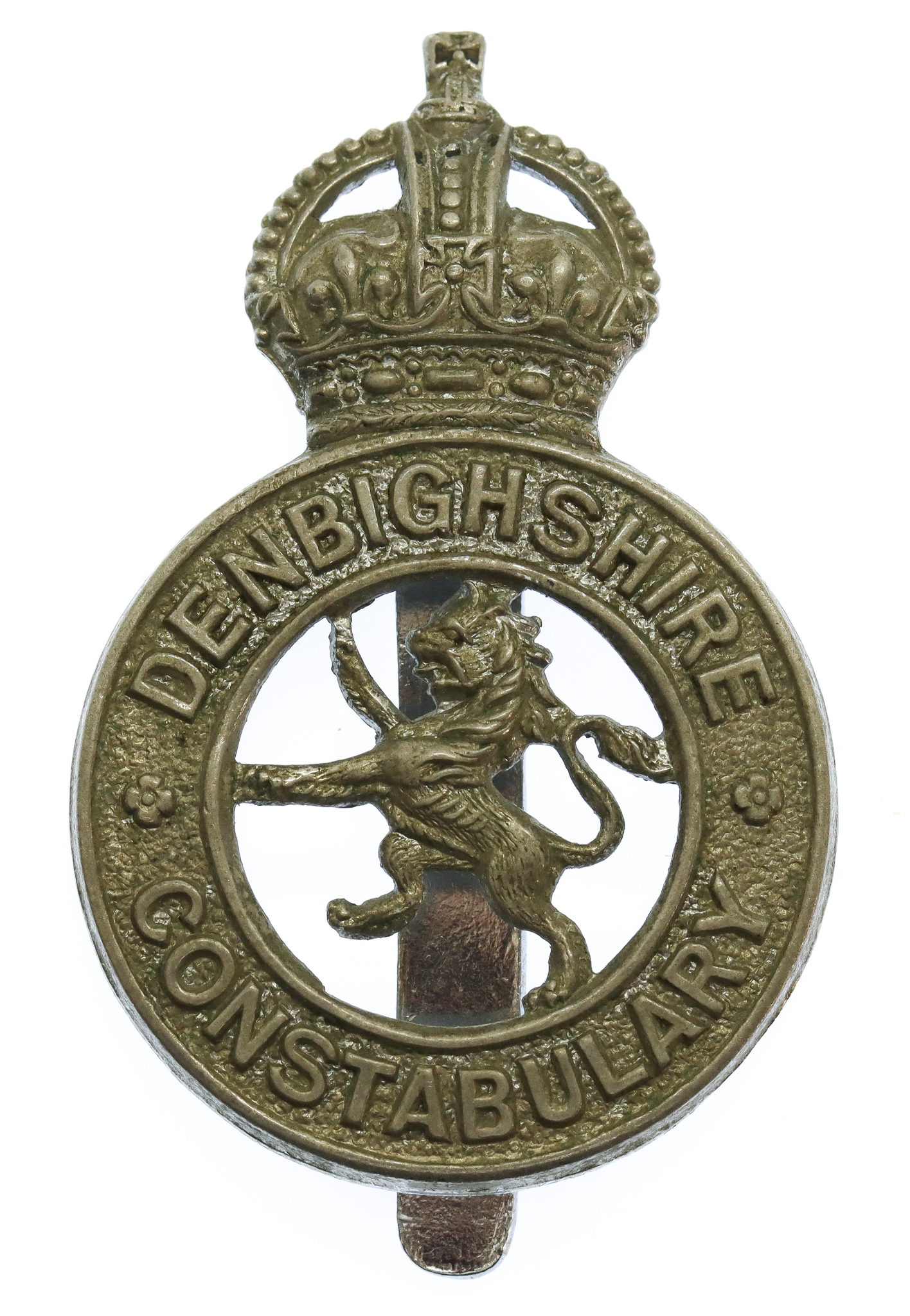 Denbighshire Constabulary Cap Badge - King's Crown