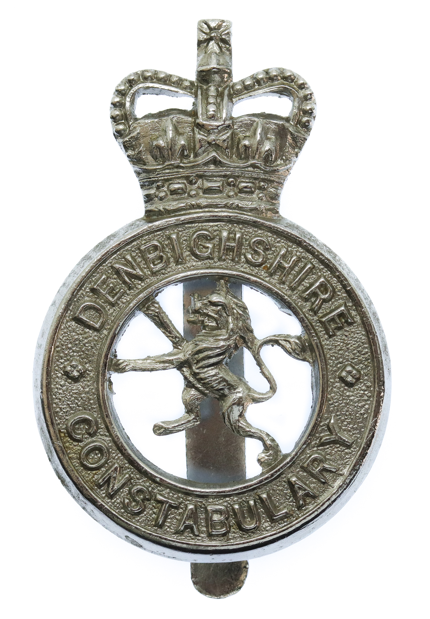 Denbighshire Constabulary Cap Badge - Queen's Crown
