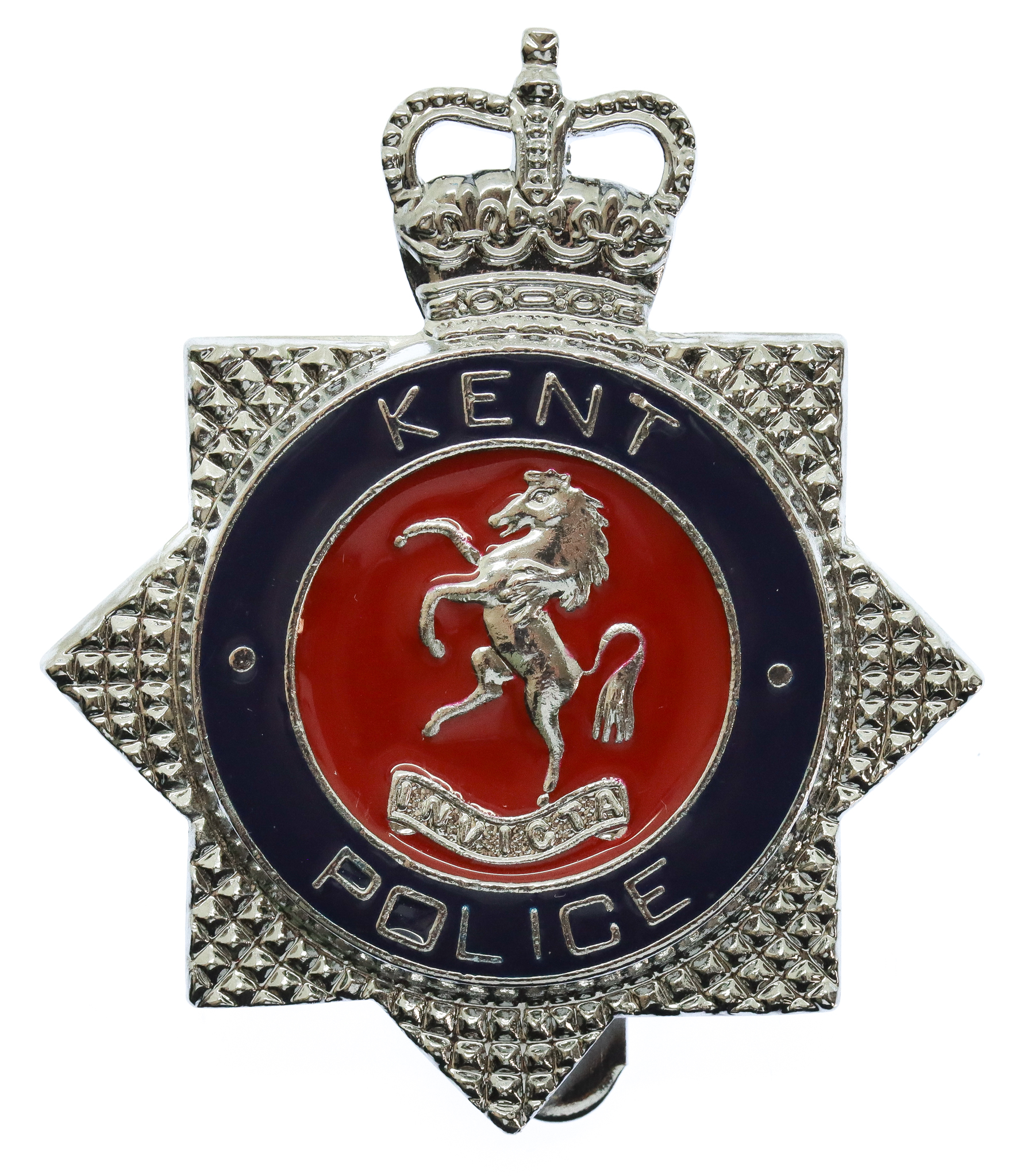 Kent Police Enamelled Cap Badge - Queen's Crown
