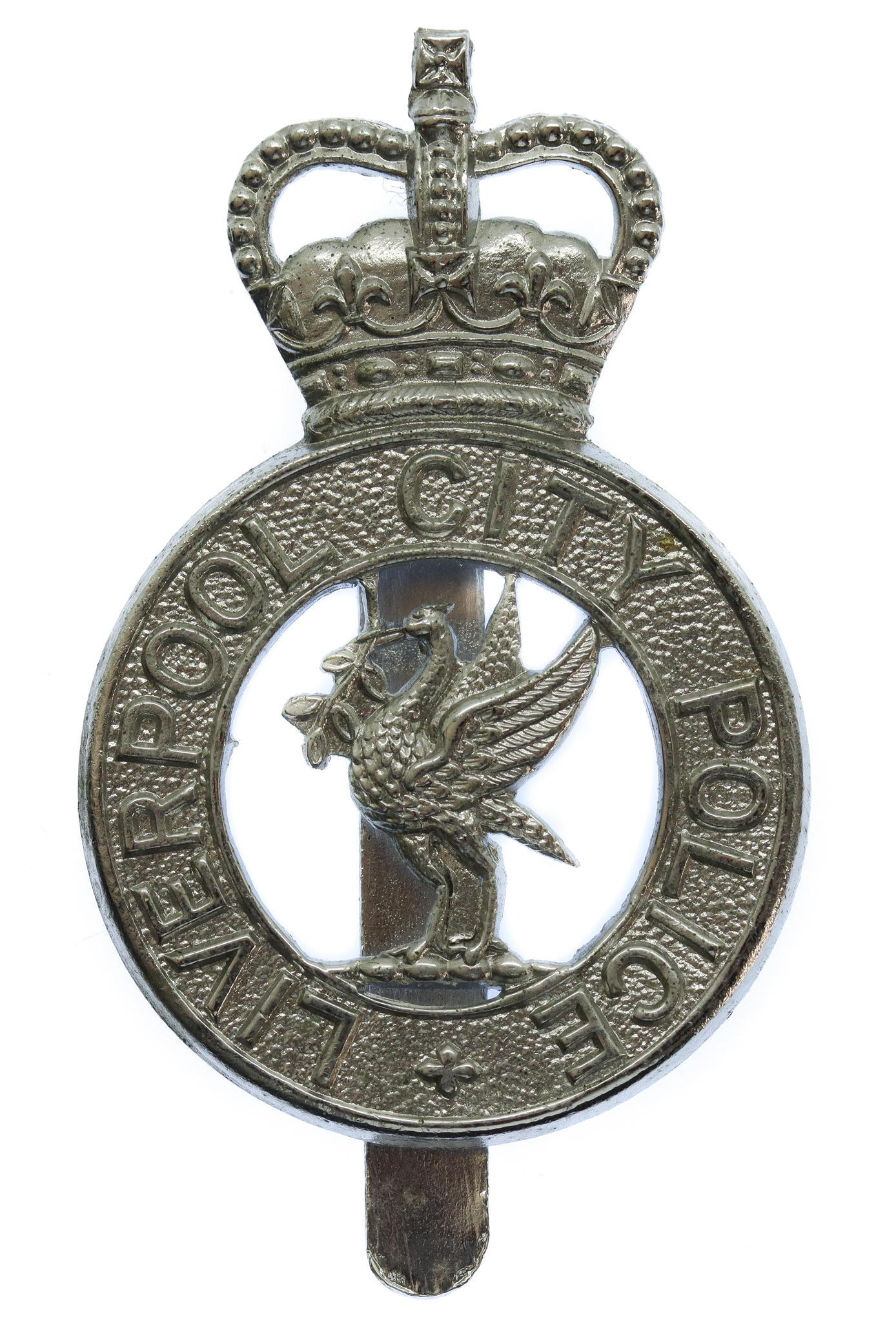 Liverpool City Police Cap Badge - Queen's Crown