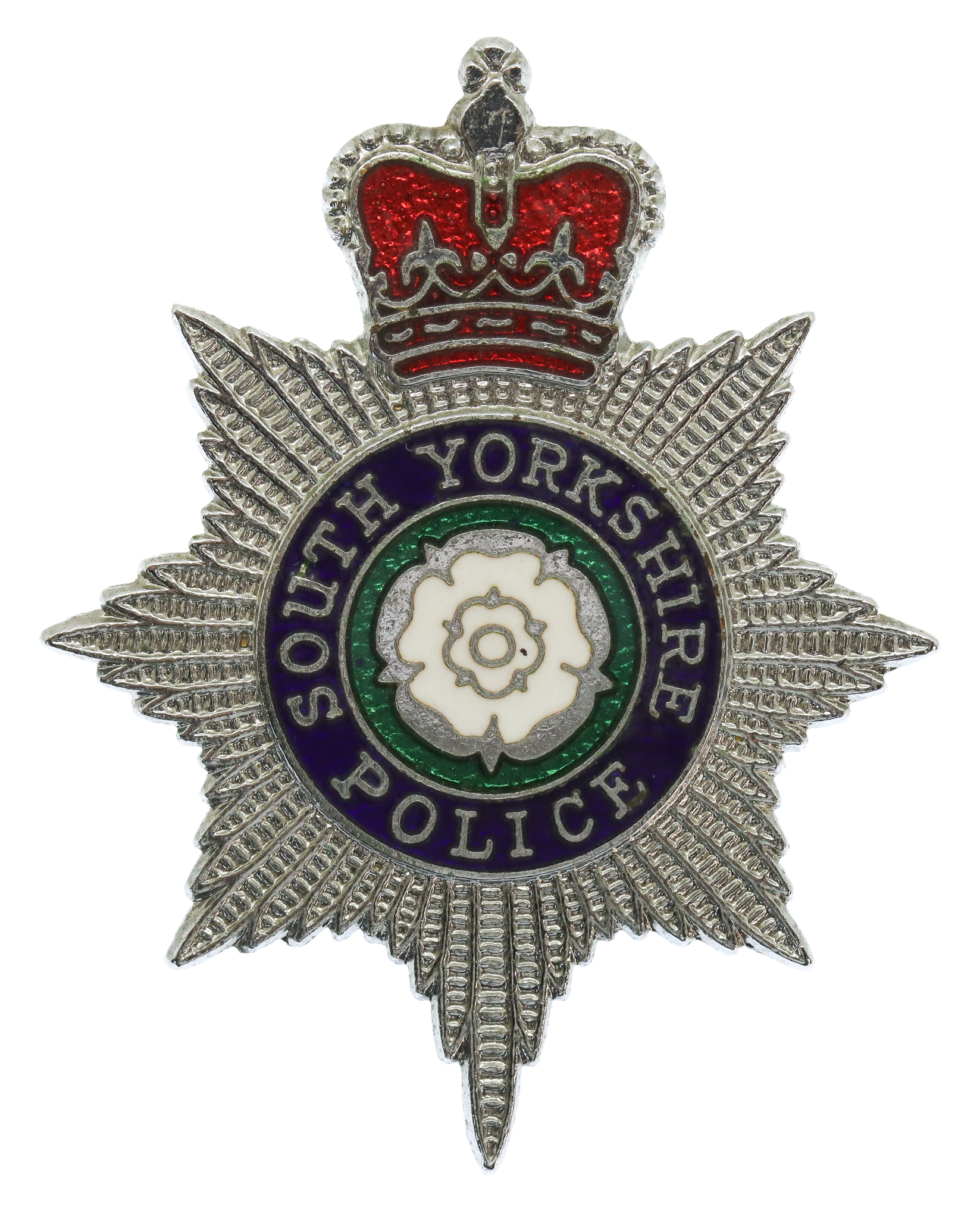 South Yorkshire Police Enamelled Cap Badge - Queen's Crown