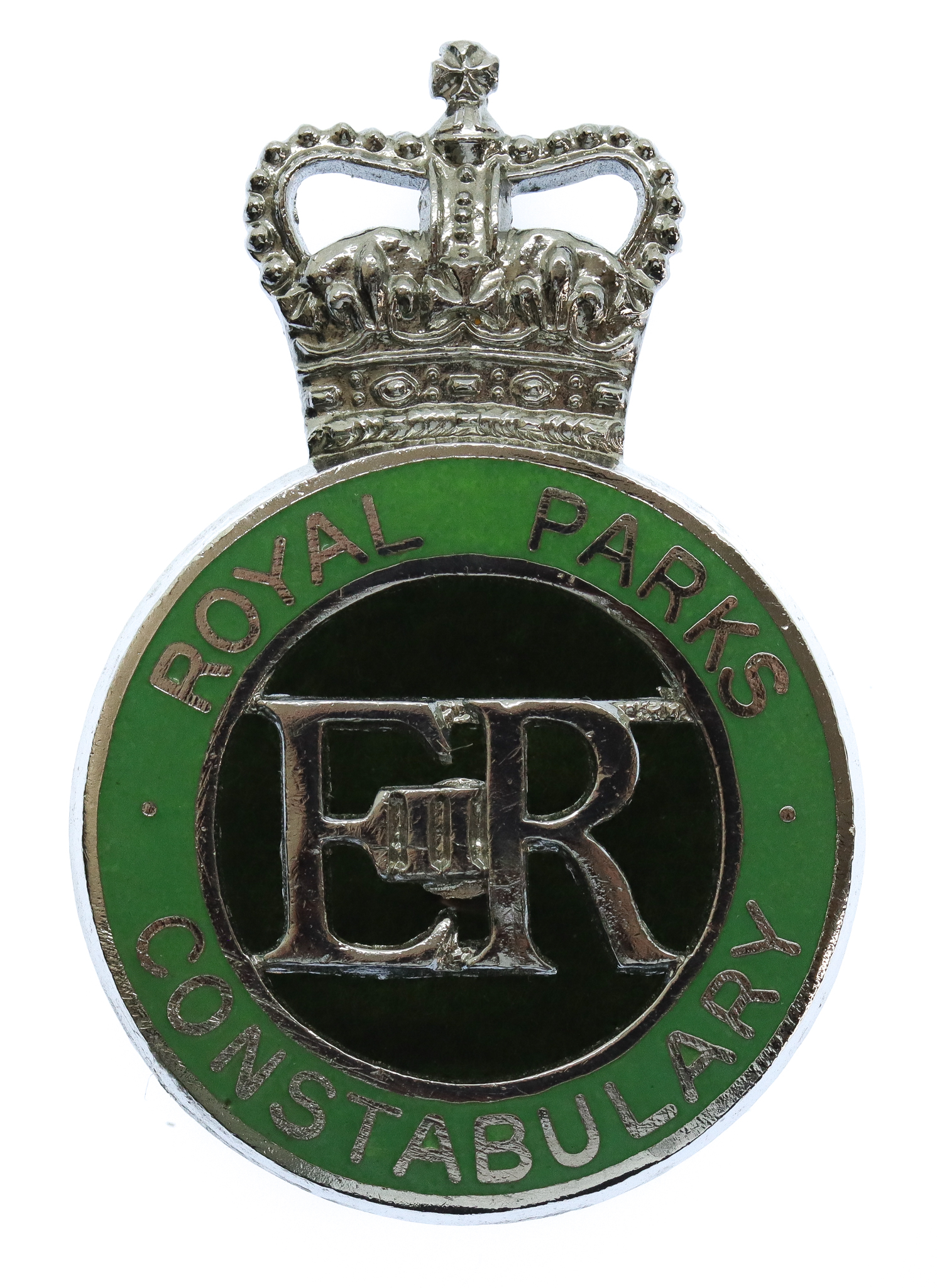 Royal Parks Police Enamelled Cap Badge - Queen's Crown