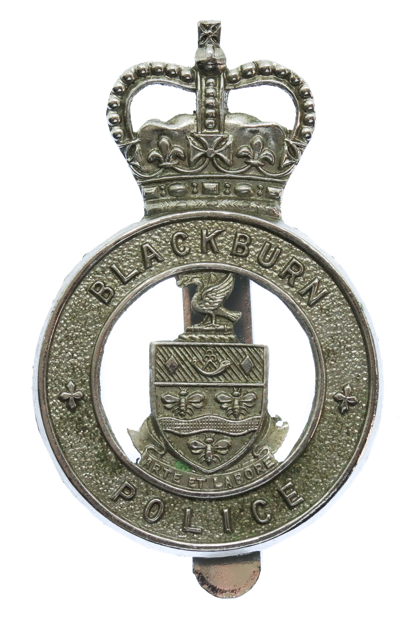 Blackburn Borough Police Cap Badge - Queen's Crown