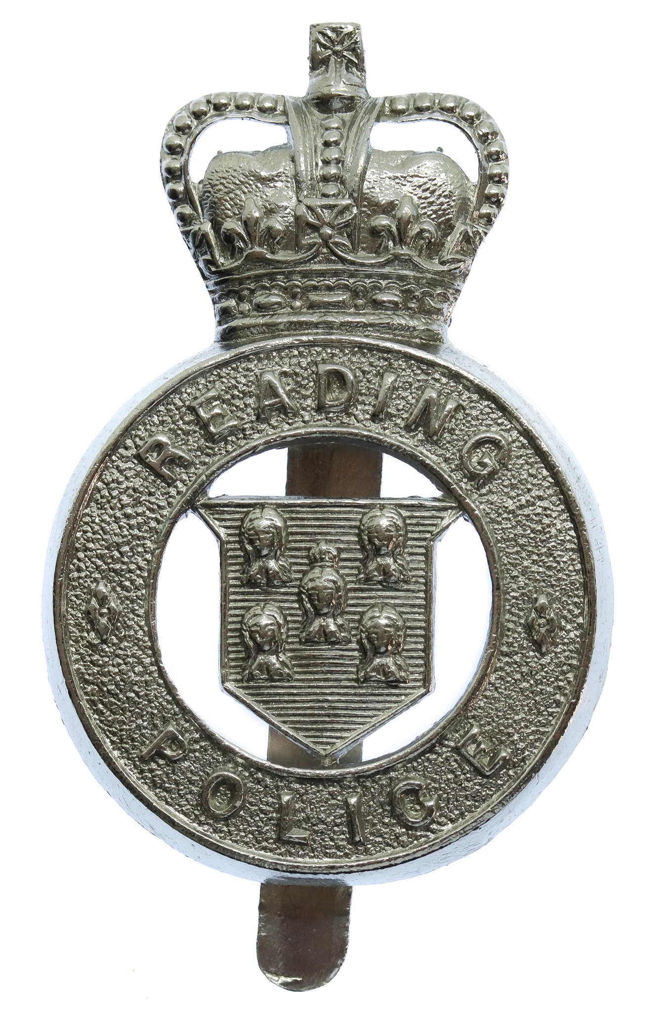 Reading Borough Police Cap Badge - Queen's Crown