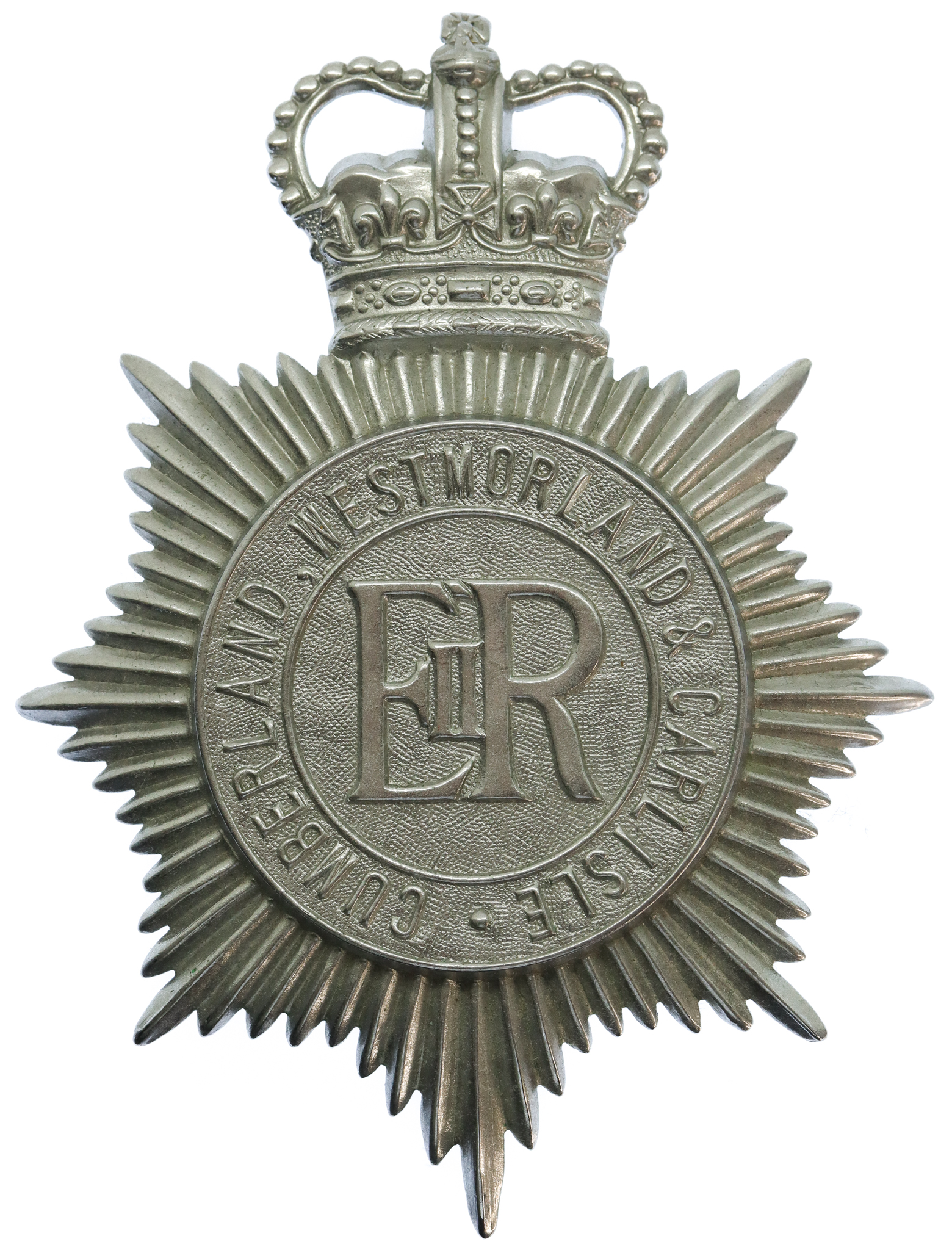 Cumberland, Westmoreland & Carlisle Constabulary Helmet Plate - Queen's Crown
