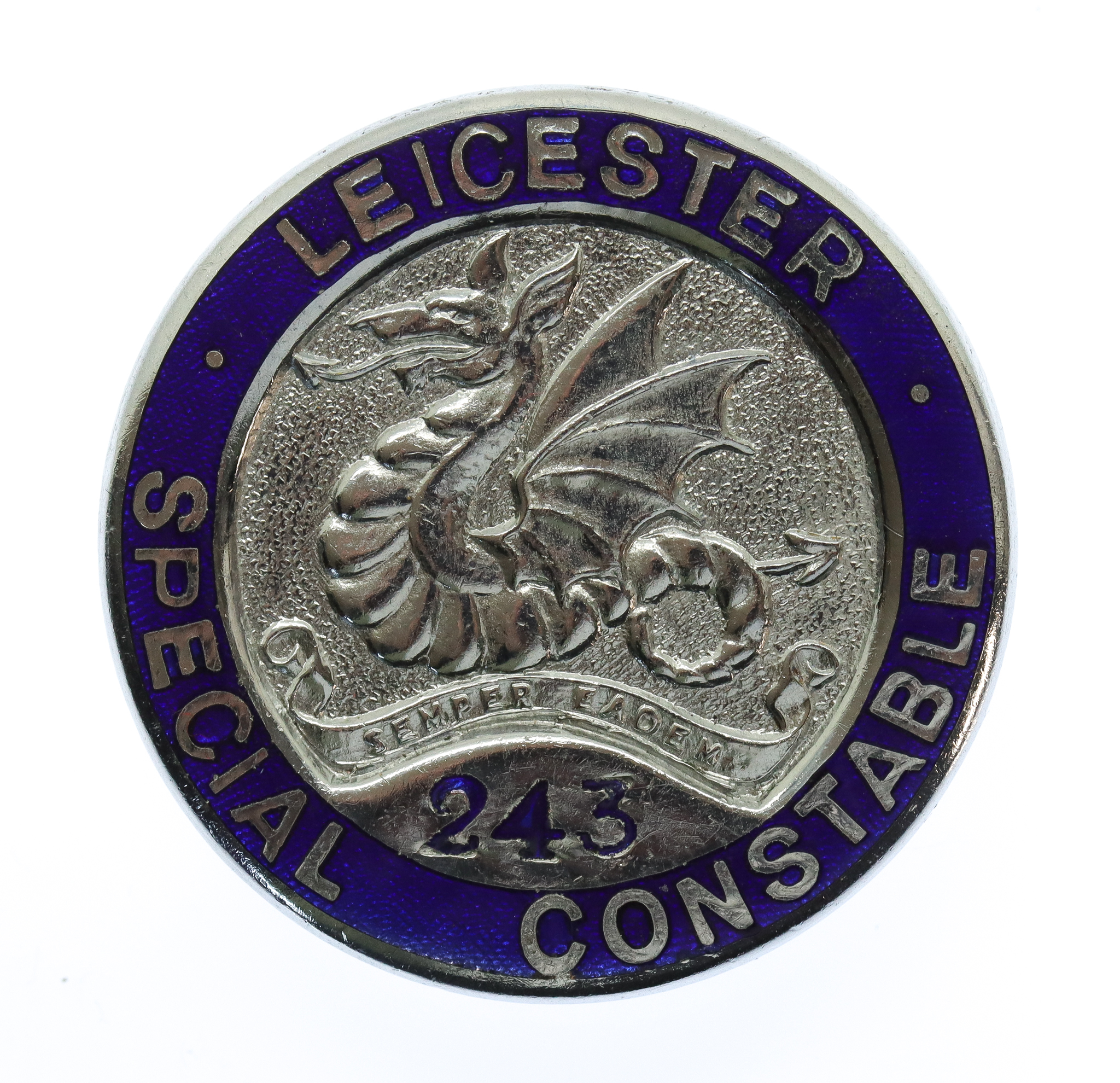 Leicester City Police Special Constable Enamelled Lapel Badge (243)