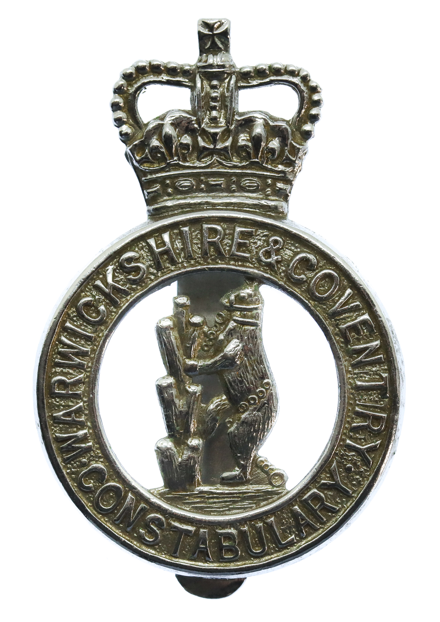 Warwickshire & Coventry Constabulary Cap Badge - Queen's Crown