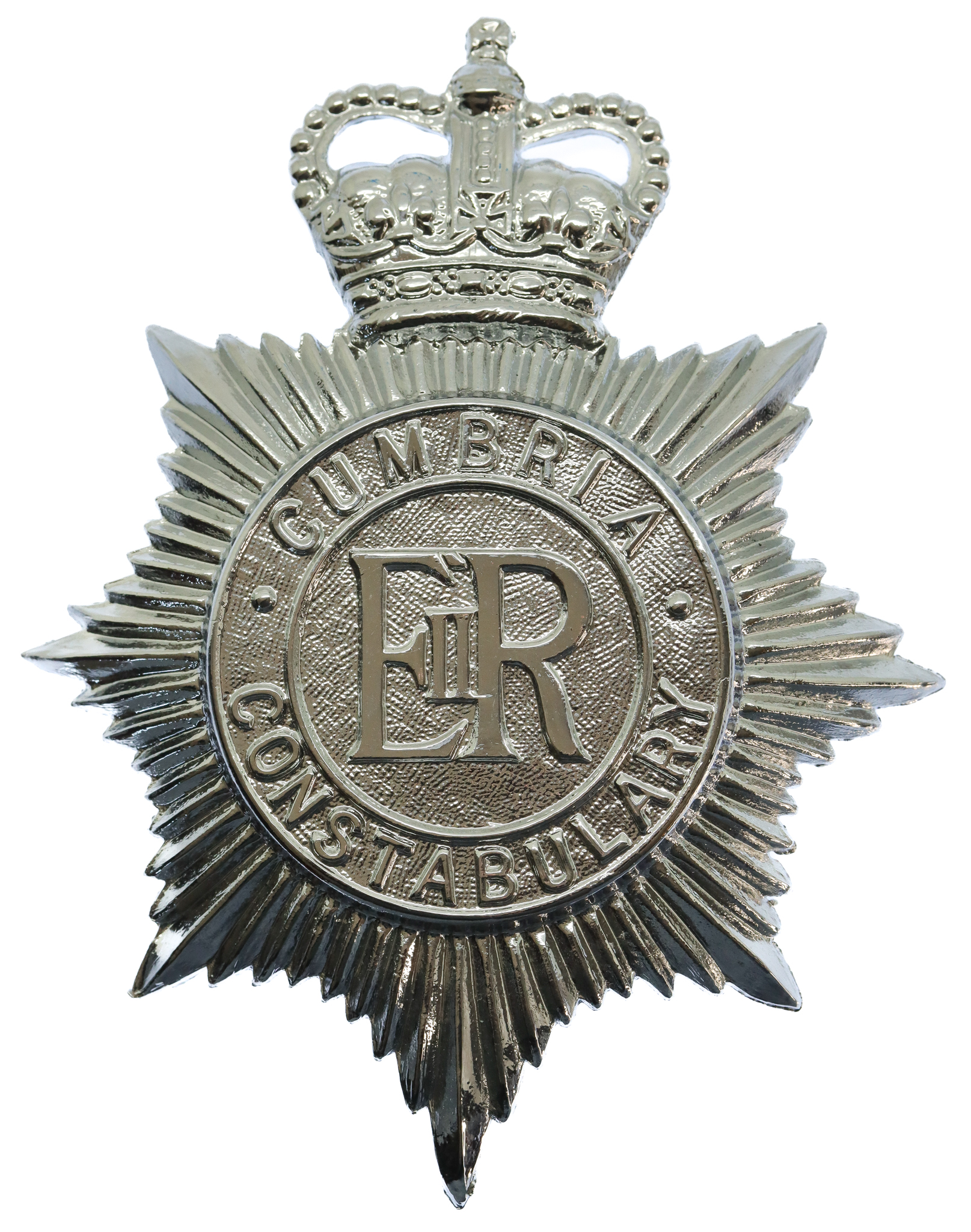 Cumbria Constabulary Plastic Helmet Plate - Queen's Crown
