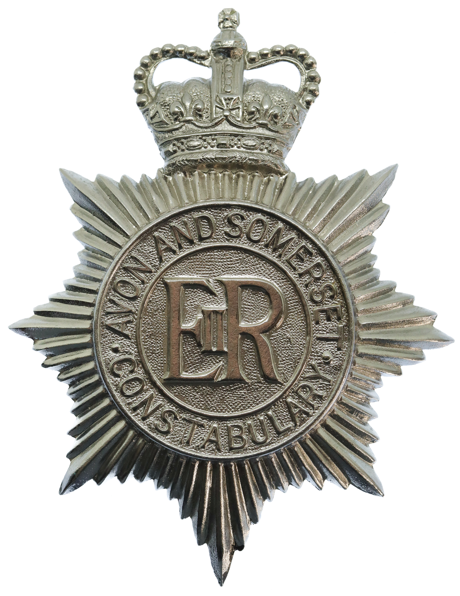 Avon and Somerset Constabulary Helmet Plate - Queen's Crown