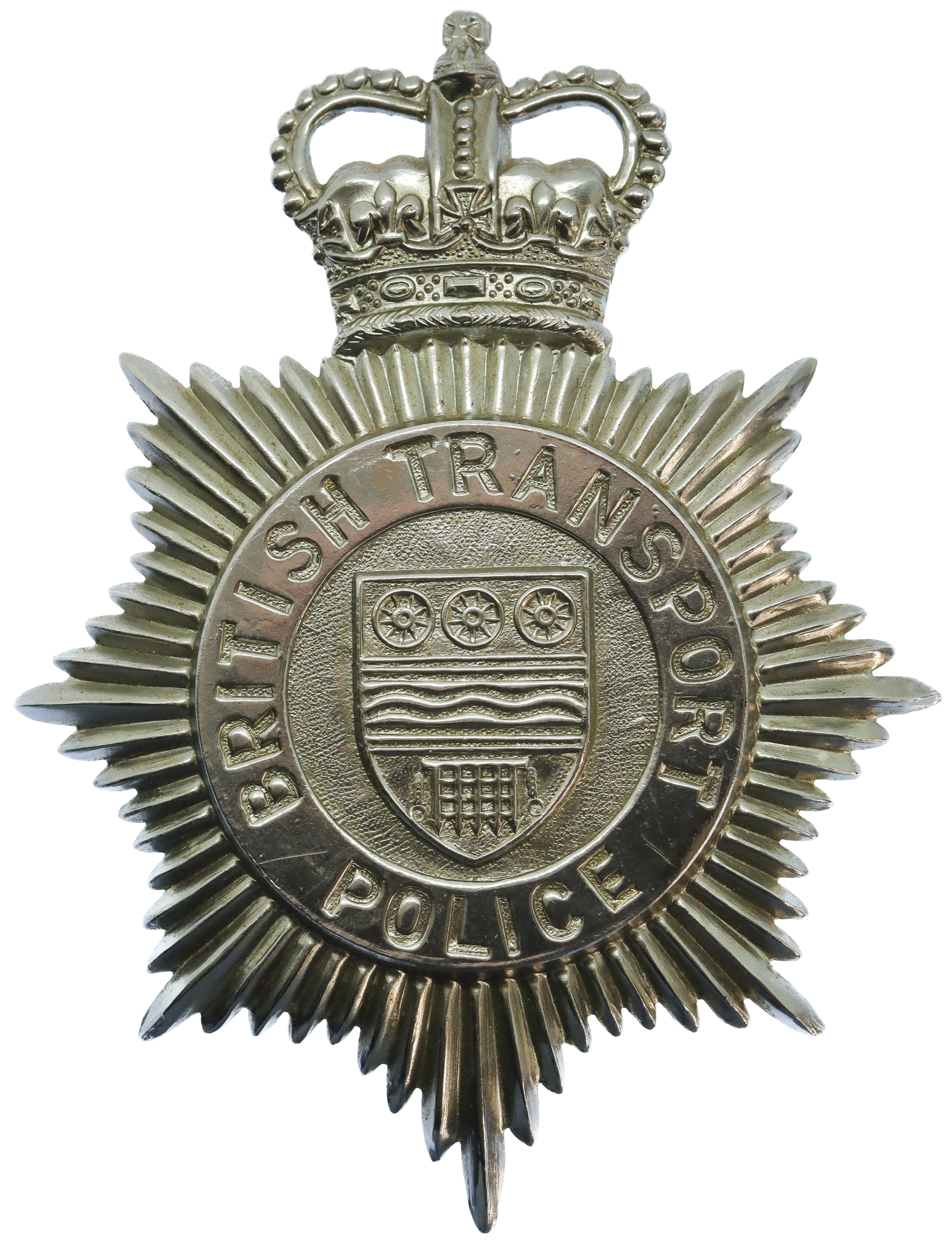 British Transport Police (B.T.P.) Hemet Plate - Queen's Crown