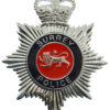 Surrey Police Enamelled Helmet Plate - Queen's Crown