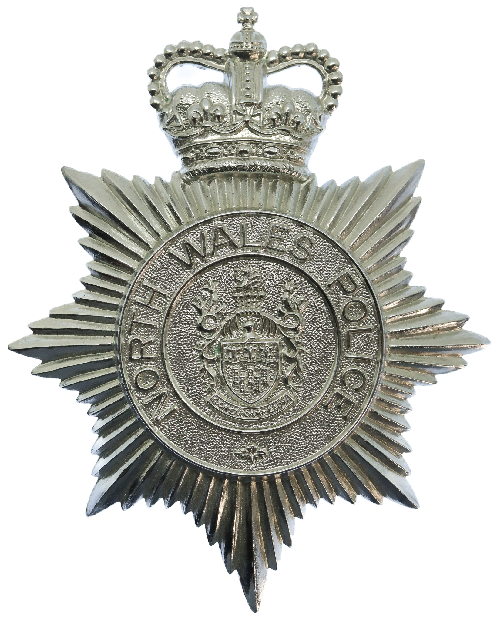 North Wales Police Helmet Plate - Queen's Crown