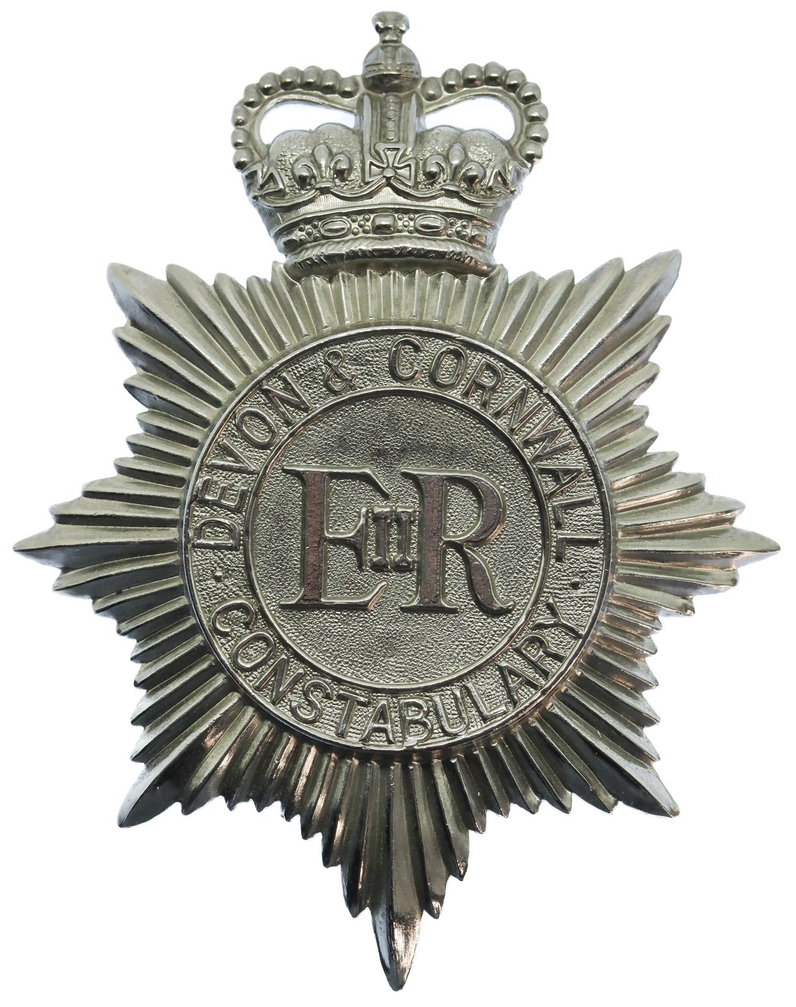 Devon & Cornwall Constabulary Helmet Plate - Queen's Crown