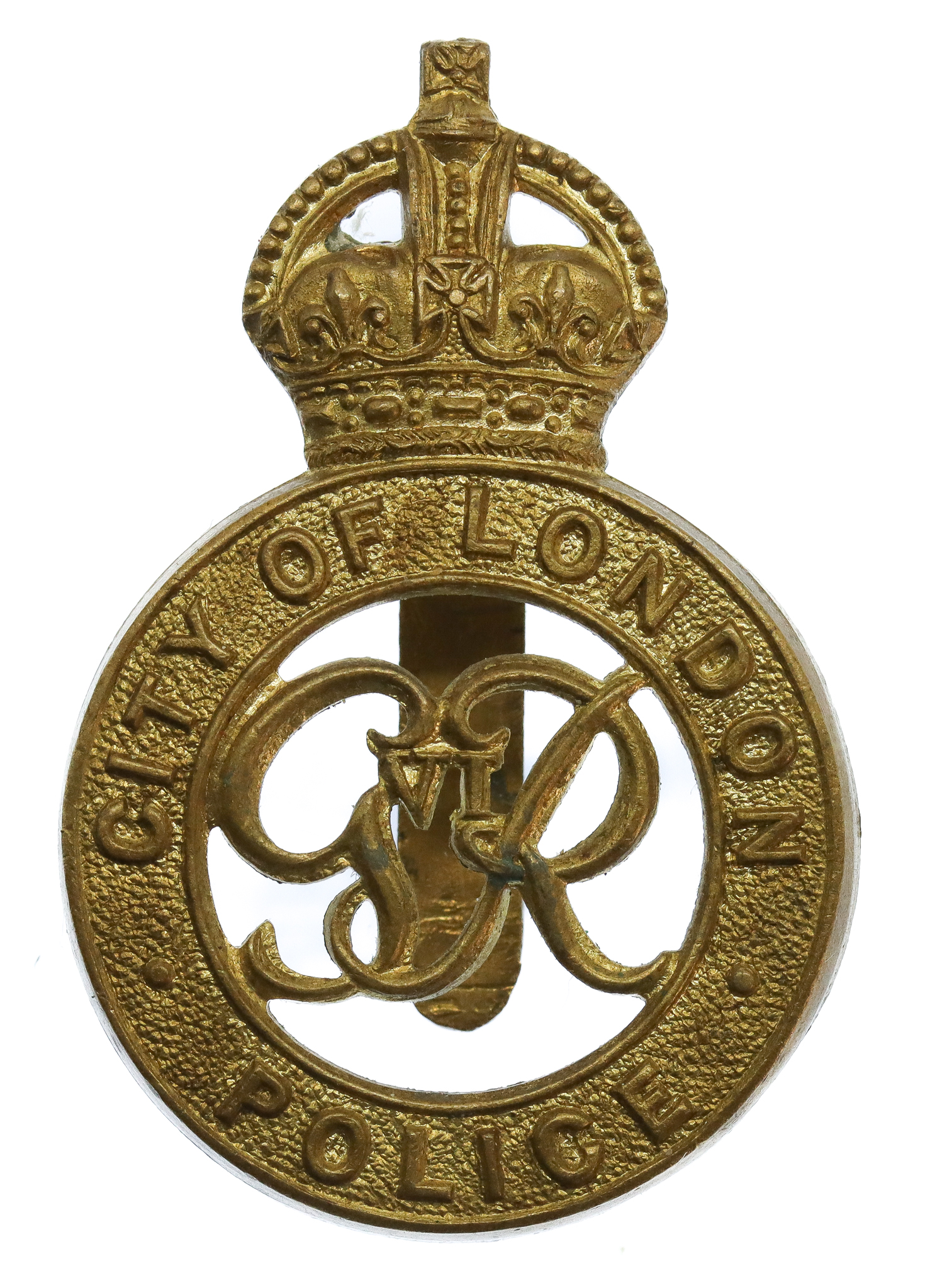 George VI City of London Police Cap Badge (Slider Repaired)