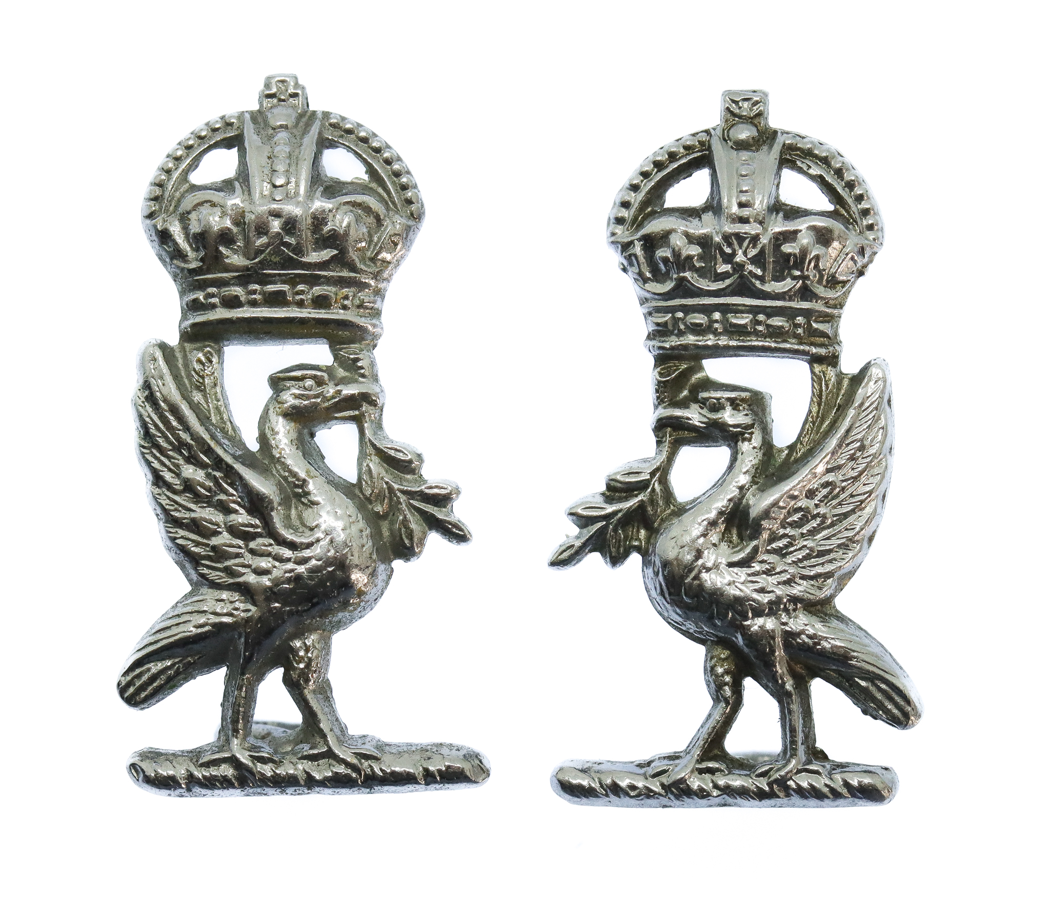 Pair of Liverpool City Police Collar Badges - King's Crown