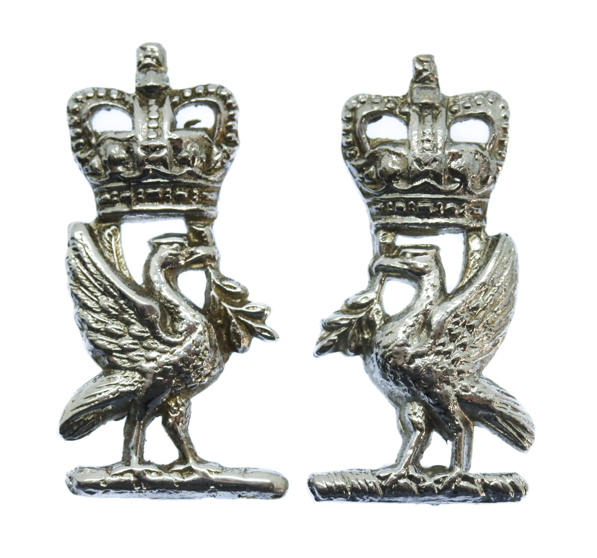 Pair of Liverpool City Police Collar Badges - Queen's Crown
