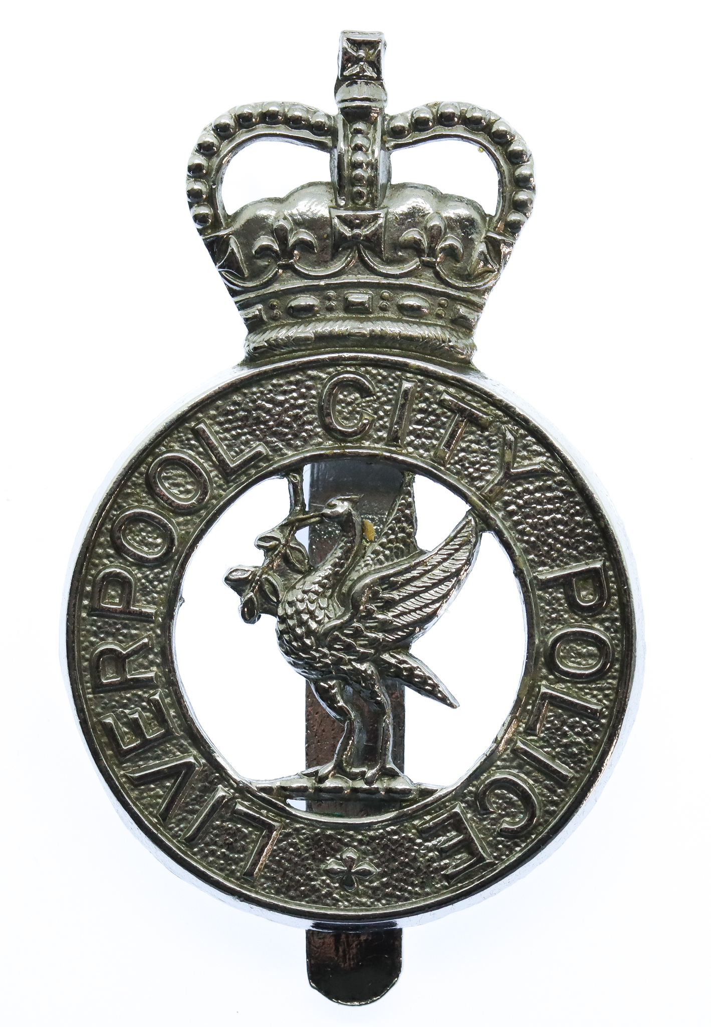 Liverpool City Police Cap Badge - Queen's Crown