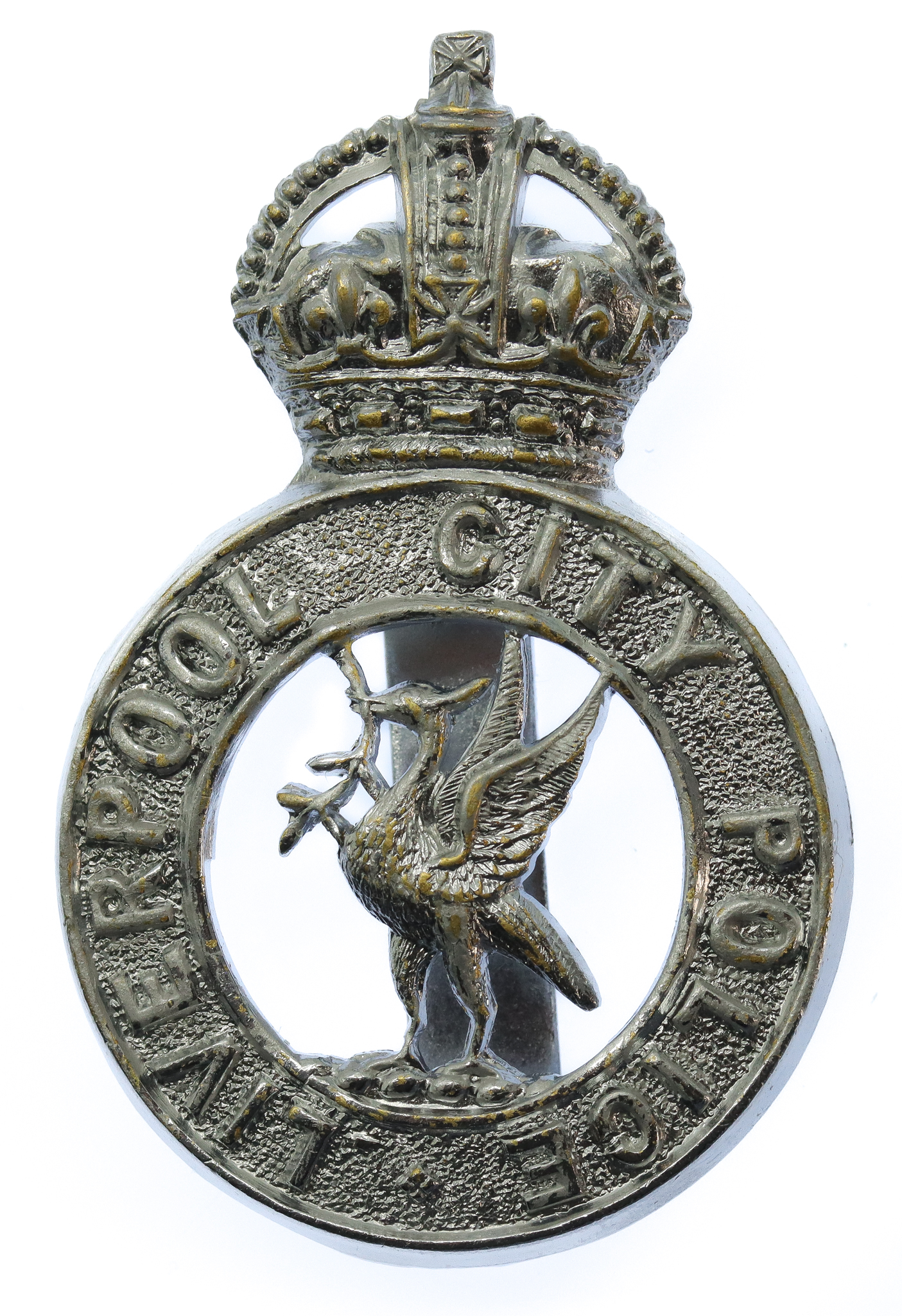 Liverpool City Police Cap Badge - King's Crown