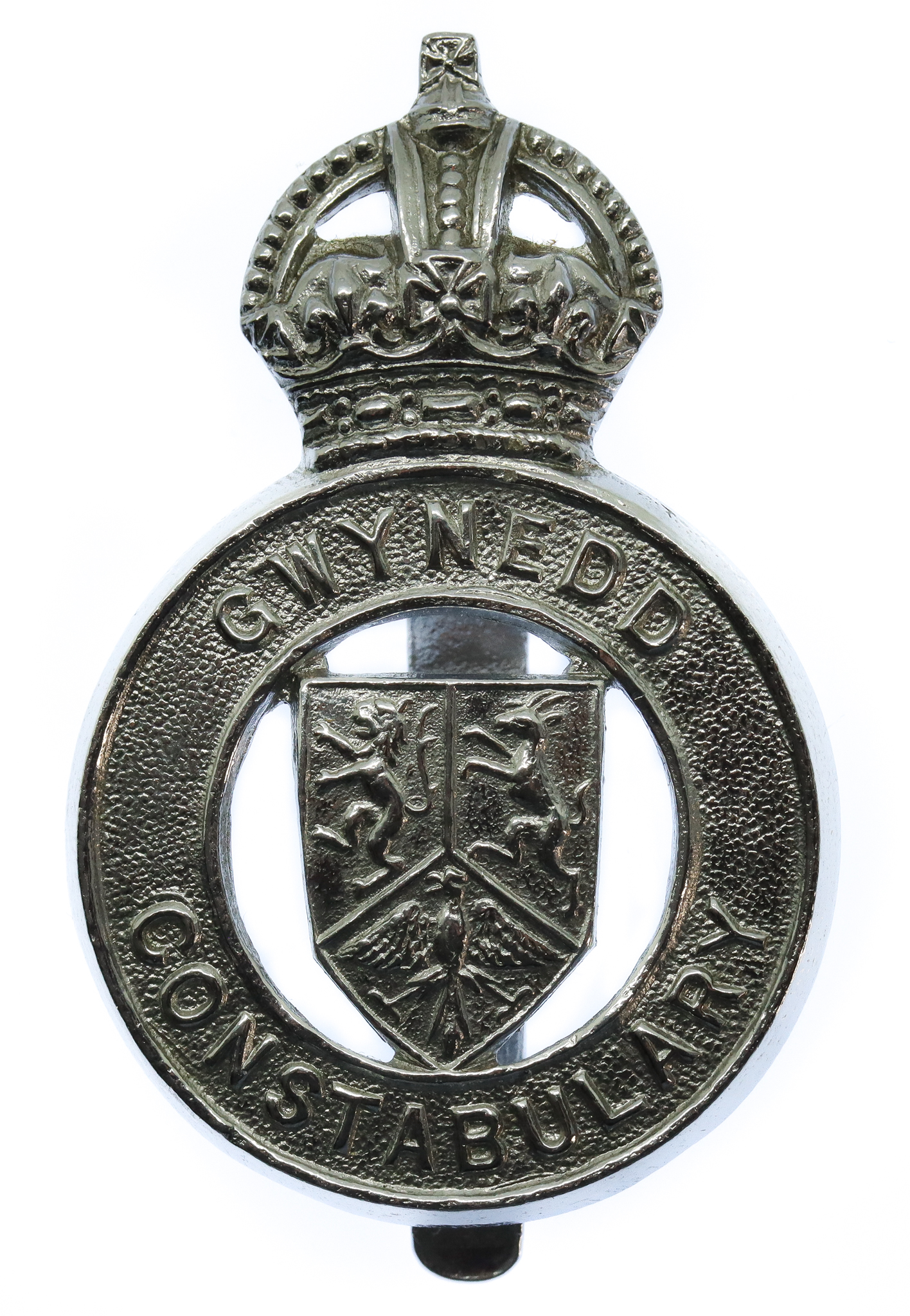 Gwynedd Constabulary Cap Badge - King's Crown