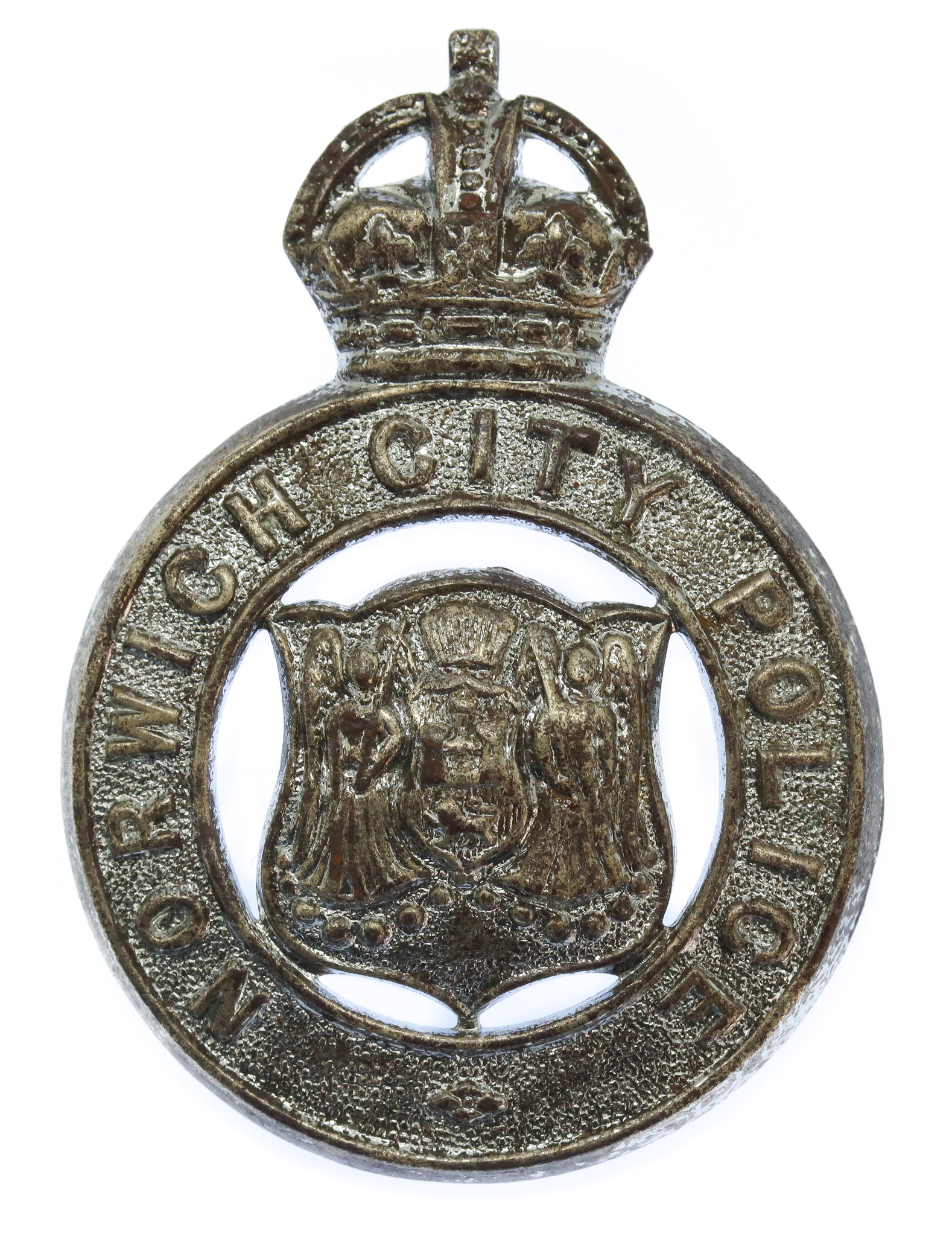 Norwich City Police Cap Badge - King's Crown