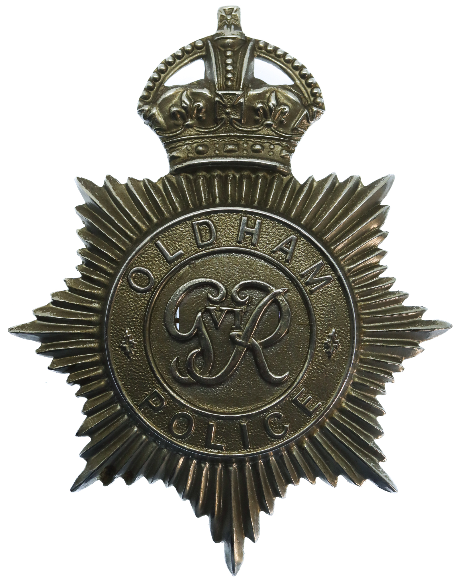 George VI Oldham Borough Police Helmet Plate
