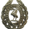 Liverpool City Police White Metal Wreath Helmet Plate 