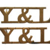 Pair of York & Lancaster Regiment (Y&L) Shoulder Titles