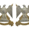 Pair of Royal Scots Dragoon Guards Anodised (Staybrite) Collar Badges