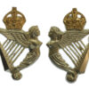 Pair of 8th King's Royal Irish Hussars Collar Badges - King's Crown