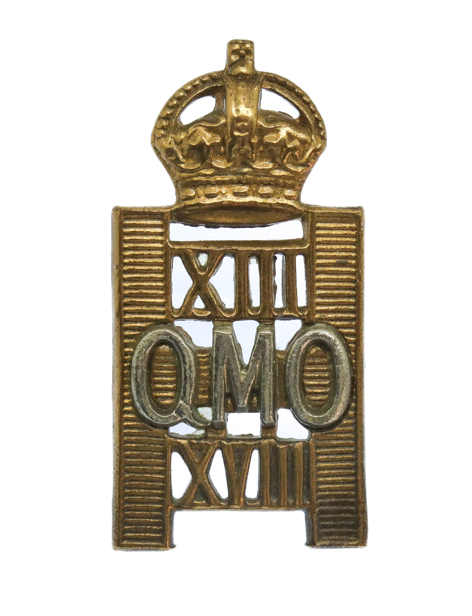 13th/18th Q.M.O. Royal Hussars Cap/Collar Badge (circa 1929-38)