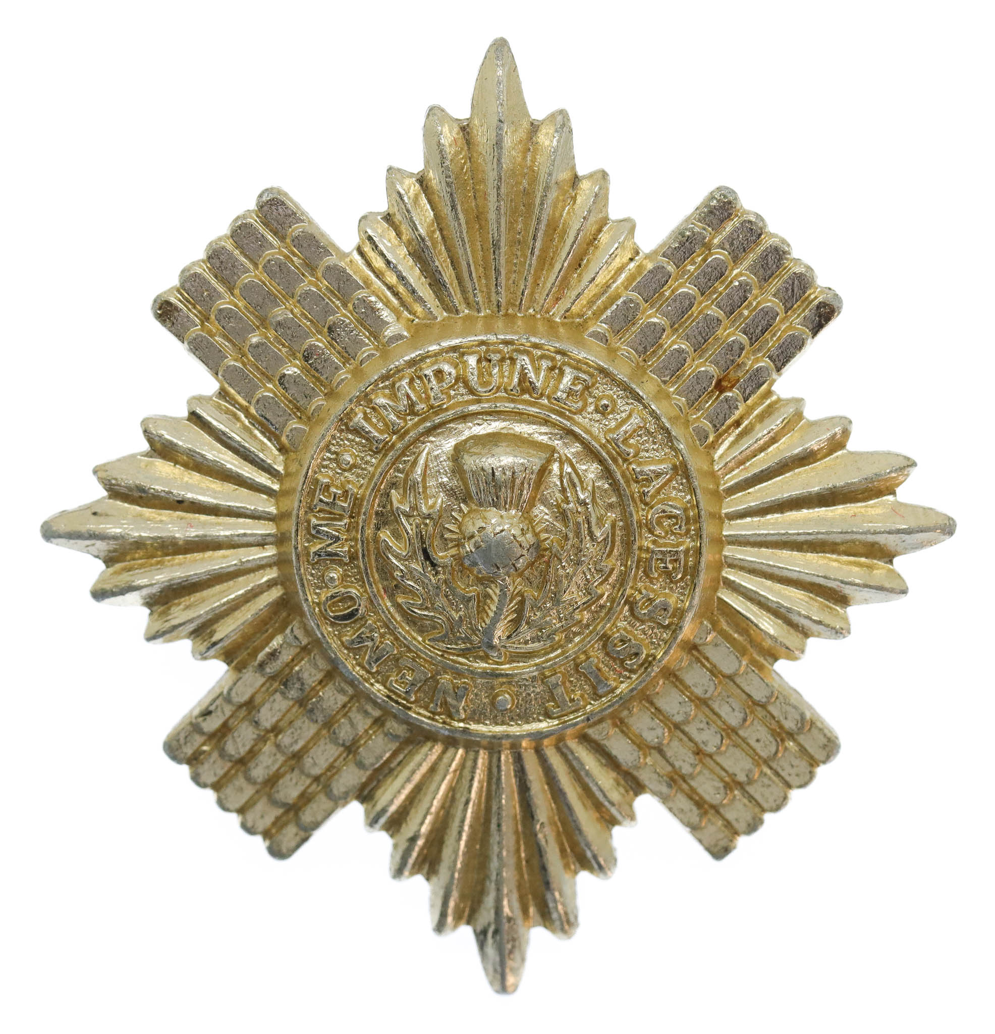 Scots Guards Anodised (Staybrite) Cap Badge