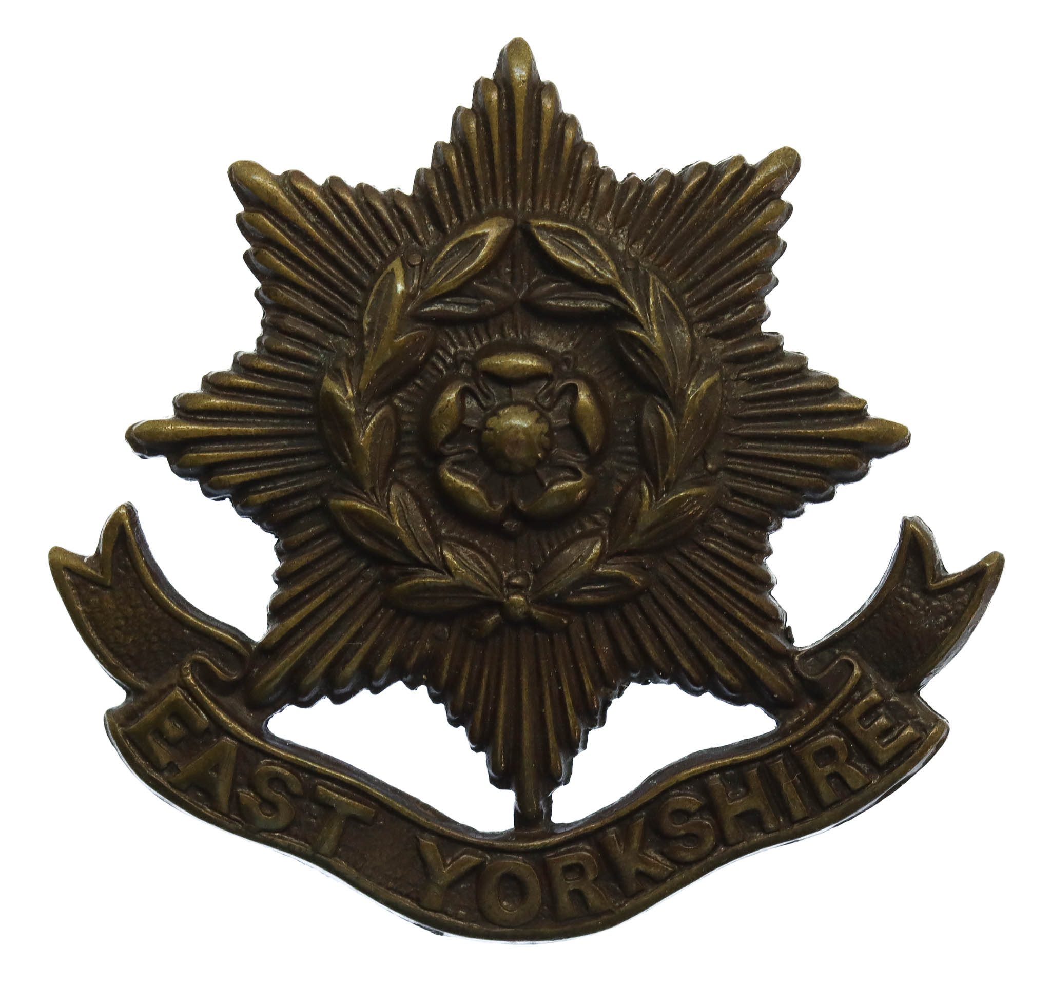 East Yorkshire Regiment Officer's Service Dress Cap Badge