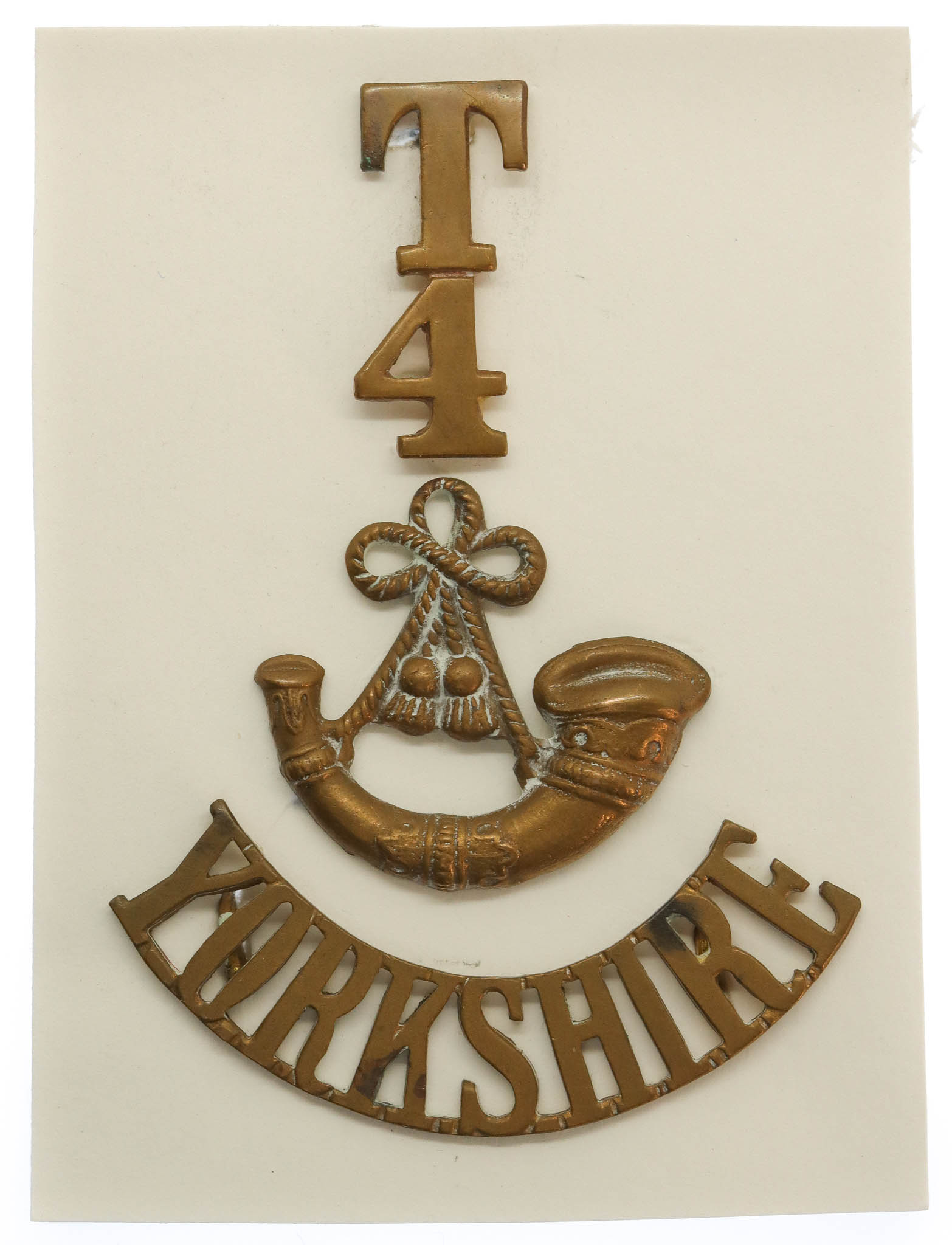 4th Territorial Bn. King's Own Yorkshire Light Infantry (T/4/Bugle/YORKSHIRE) Shoulder Title