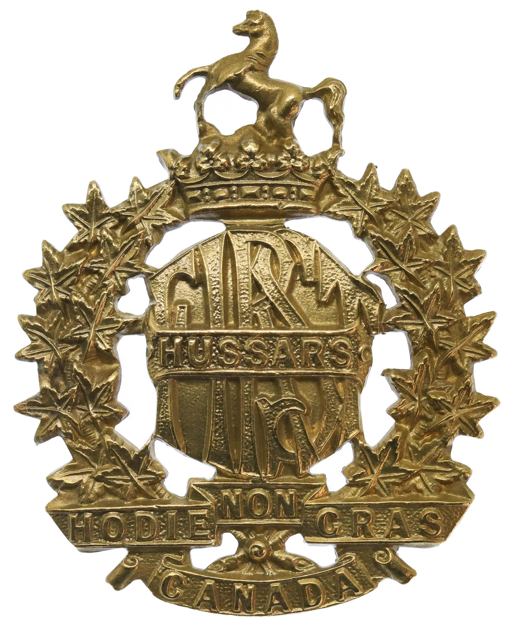 Canadian First Hussars of Canada Cap Badge 