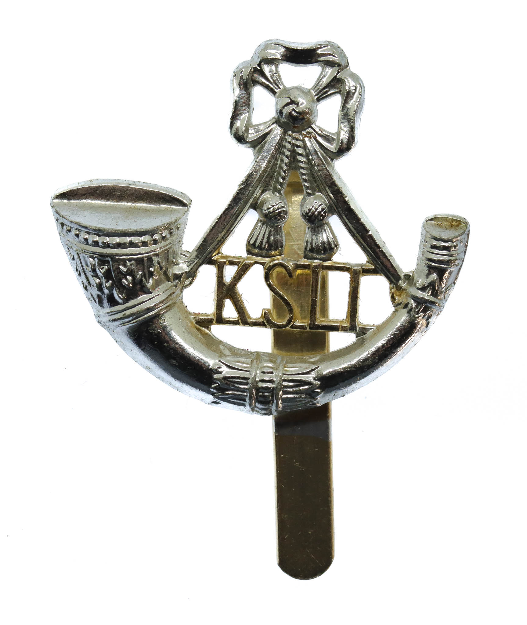 King's Shropshire Light Infantry (K.S.L.I.) Anodised (Staybrite) Beret Badge