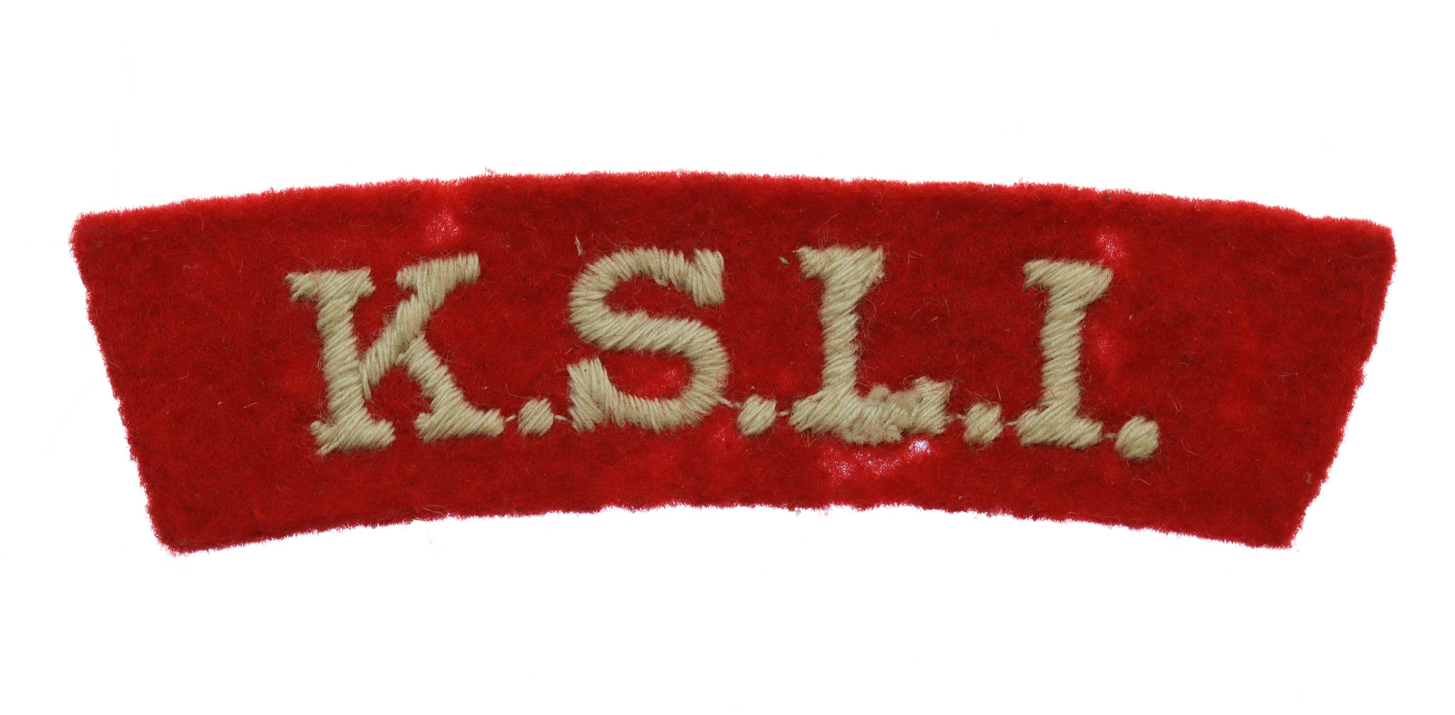 King's Shropshire Light Infantry (K.S.L.I.) Cloth Shoulder Title