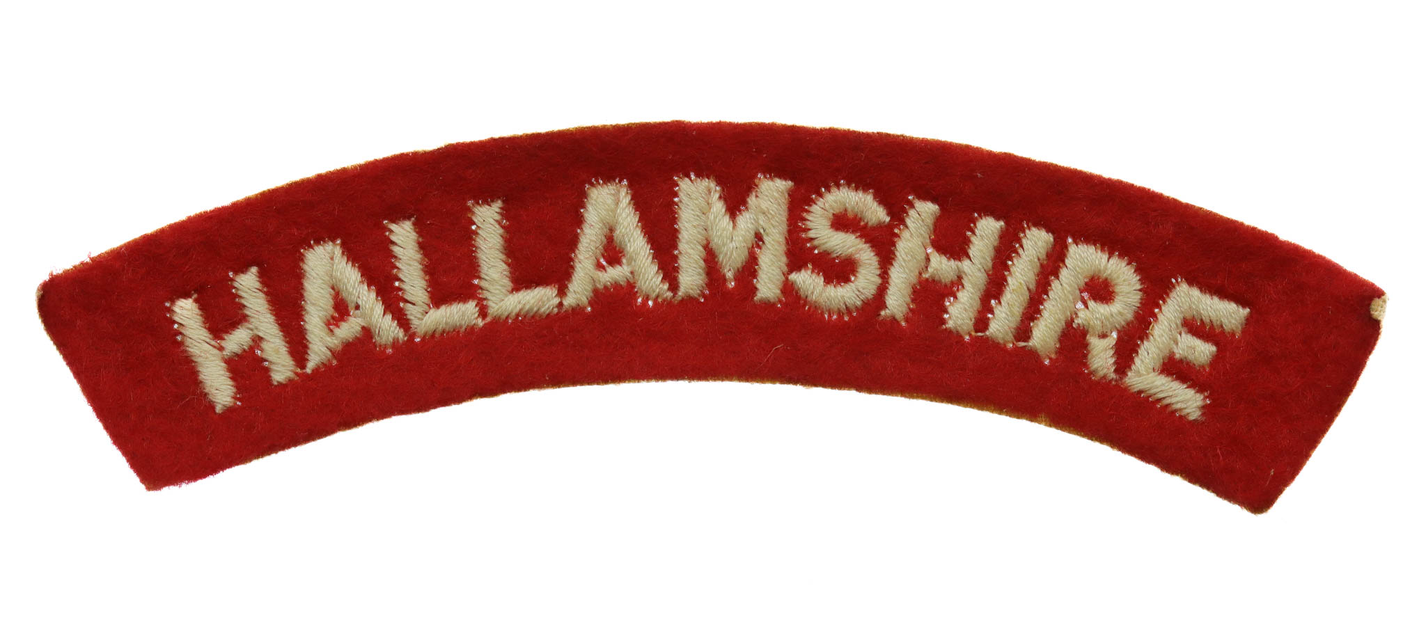 Hallamshire Bn. York & Lancaster Regiment (HALLAMSHIRE) Cloth Shoulder Title