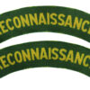 Pair of Reconnaissance Corps (RECONNAISSANCE) WW2 Printed Shoulder Title