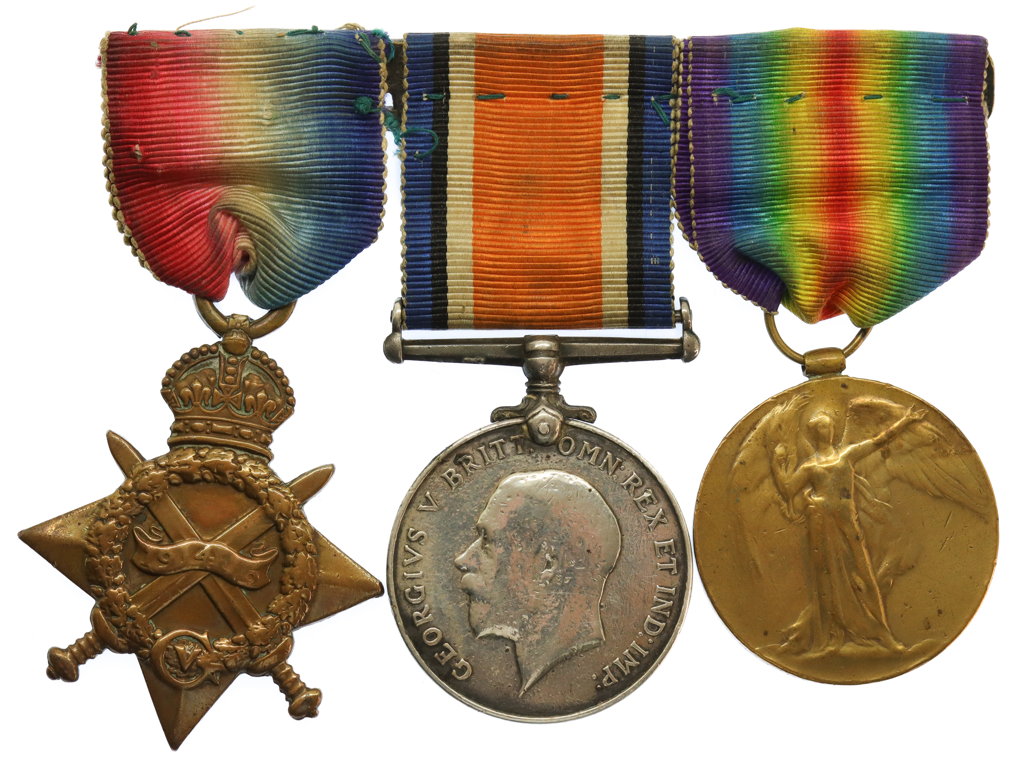 WW1 1914-15 Star Medal Trio - Dvr. A. Shine, Royal Artillery - Wounded