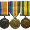WW1 British War Medal, Victory Medal and Territorial Force War Medal Group of Three - Sjt. T. Manvell, 1st/4th Bn. Devonshire Regiment