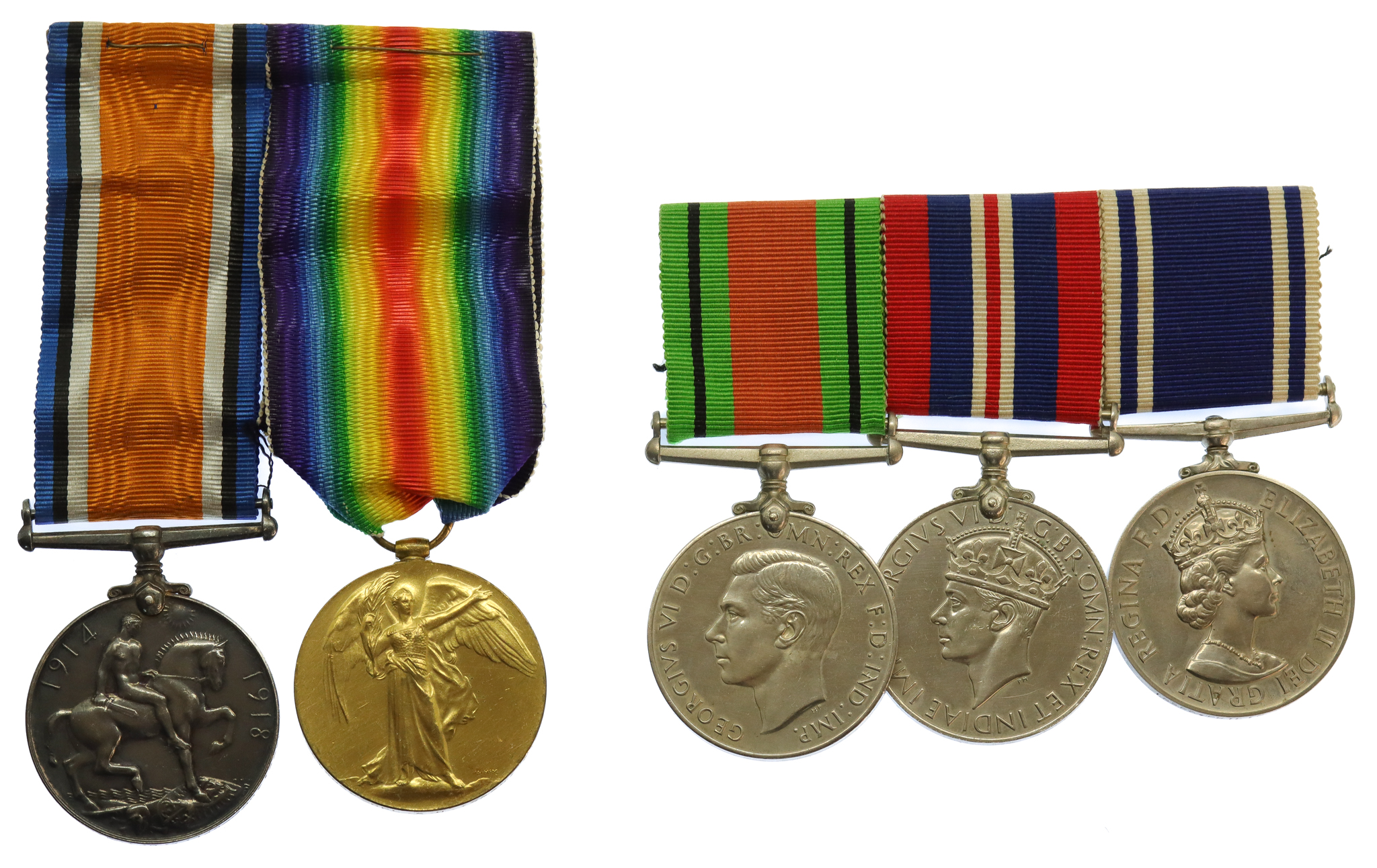 WW1 and WW2 Isaac Family Father and Son Medal Grouping - Cpl. A.H. Isaac, A.S.C. and Insp. P.H. Isaac, Metropoltan Police
