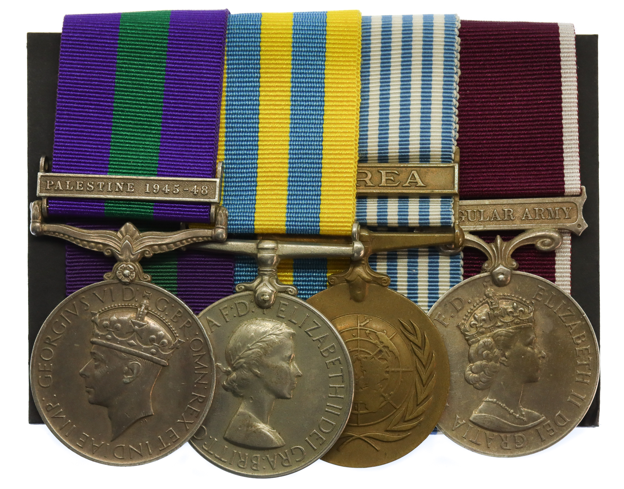 GSM (Clasp - Palestine 1945-48), Queen's Korea, Un Korea and LS&GC Medal Group of Four - Sgt. S.J. Donaldson, Royal Horse Artillery