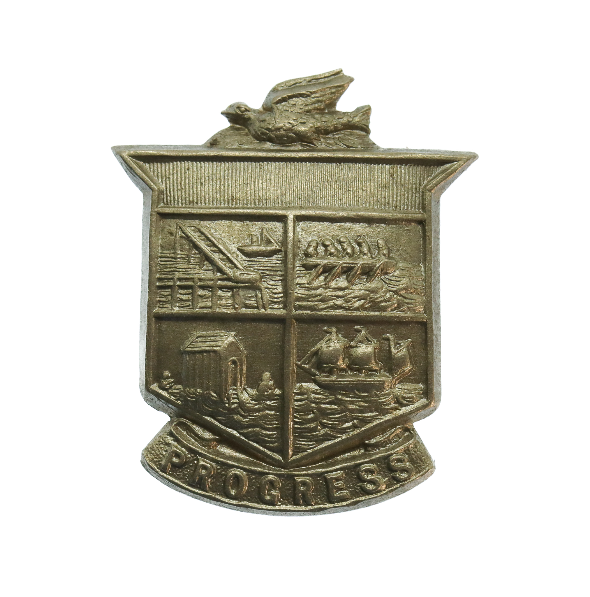 Early Blackpool Police White Metal Collar Badge