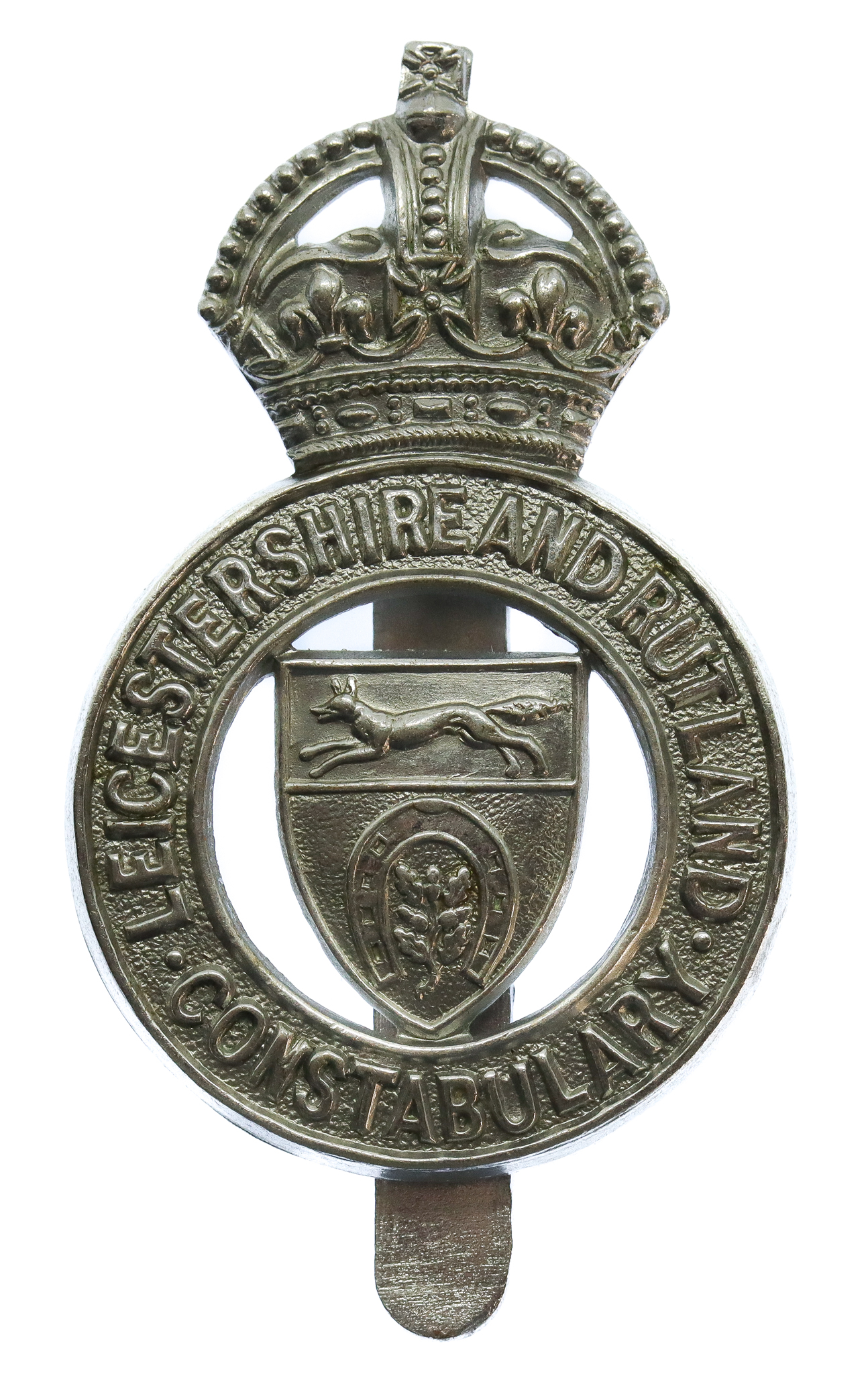 Leicestershire and Rutland Constabulary Cap Badge - King's Crown