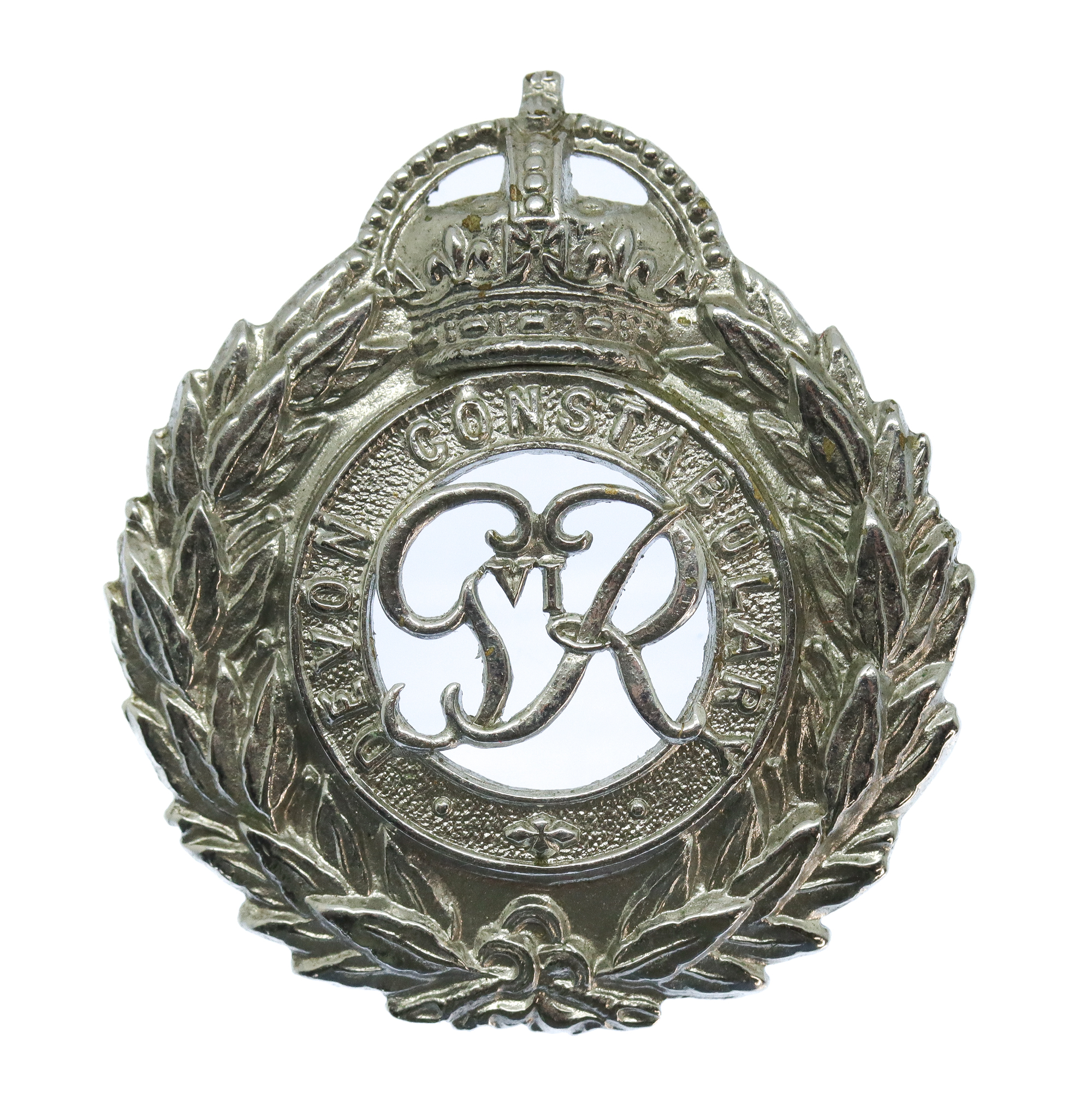 George VI Devon Constabulary Wreath Cap Badge