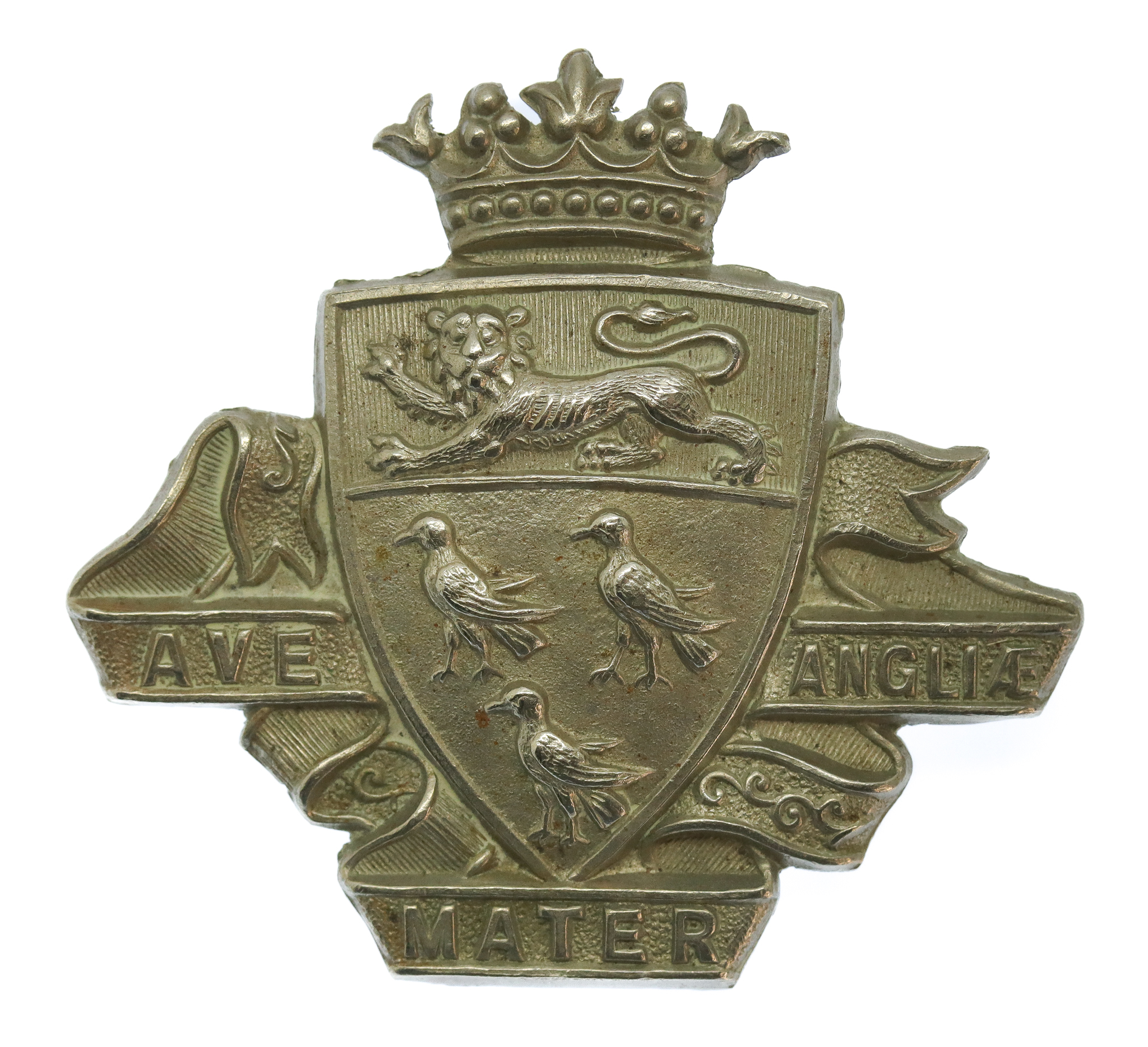 Canterbury City Police White Metal Kepi/Cap Badge