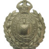 Newport Borough Police White Metal Wreath Cap Badge - King's Crown