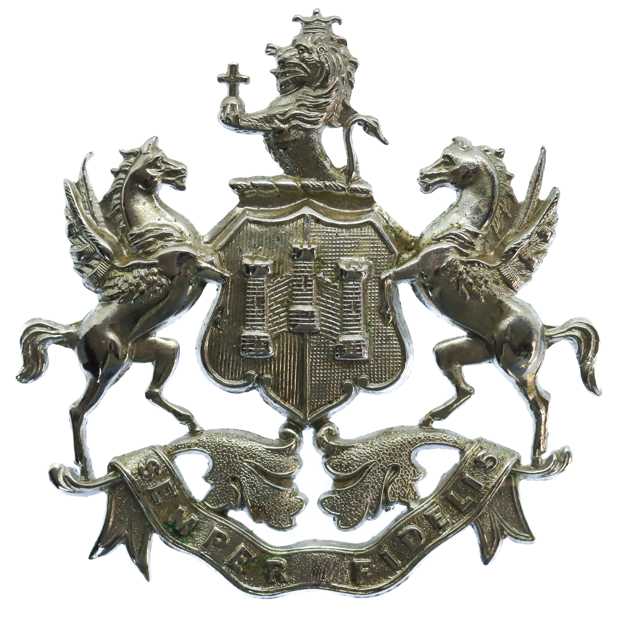 Exeter City Police Coat of Arms Helmet Plate