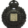 Isle of Wight Police Black Wreath Helmet Plate - King's Crown