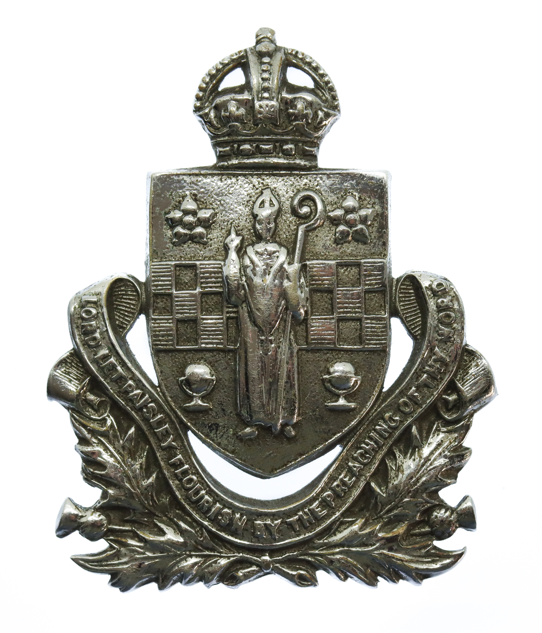 Paisley Burgh Police Cap Badge - King's Crown
